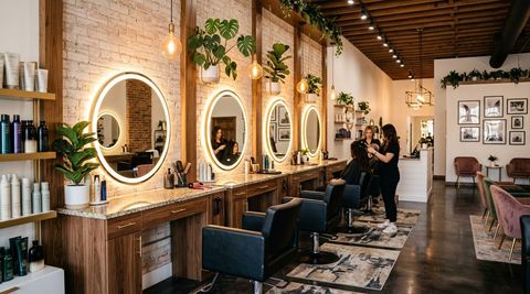 Illustration of Beauty Shop On Hair Fashion Cr, beauty salon in Trinidad, CO
